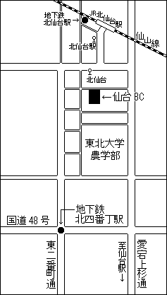 仙台ＢＣへの地図